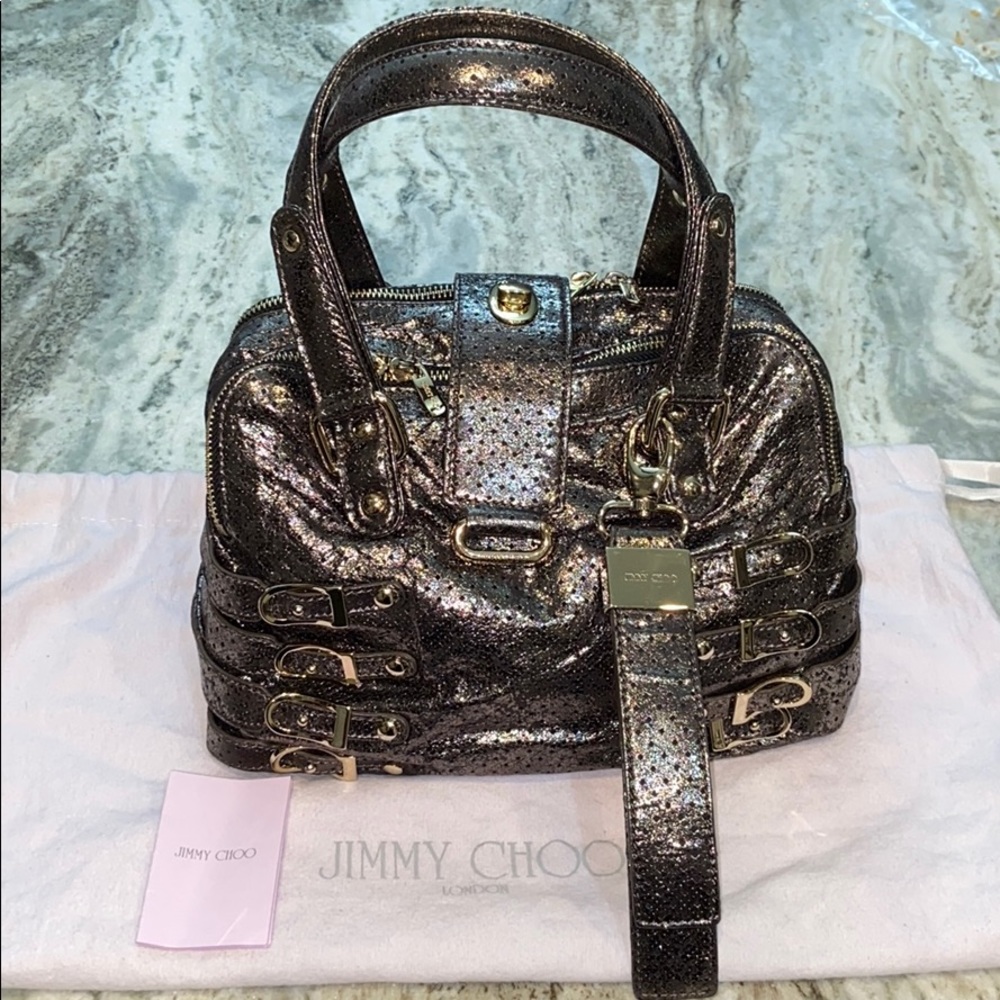 Jimmy Choo Metallic Blanche Bag